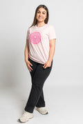 Tribe Of Women Circle Pink Cotton Crew Neck Women’s T-Shirt