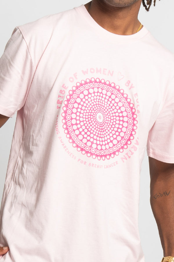 Tribe Of Women Circle Pink Cotton Crew Neck Unisex T-Shirt