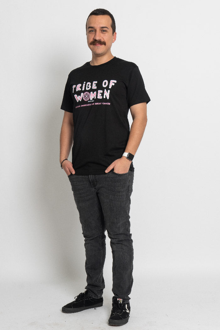 Tribe Of Women Type Black Cotton Crew Neck Unisex T-Shirt