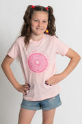 Tribe Of Women Circle Pink Cotton Crew Neck Kids T-Shirt