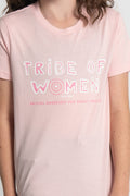 Tribe Of Women Type Pink Cotton Crew Neck Kids T-Shirt