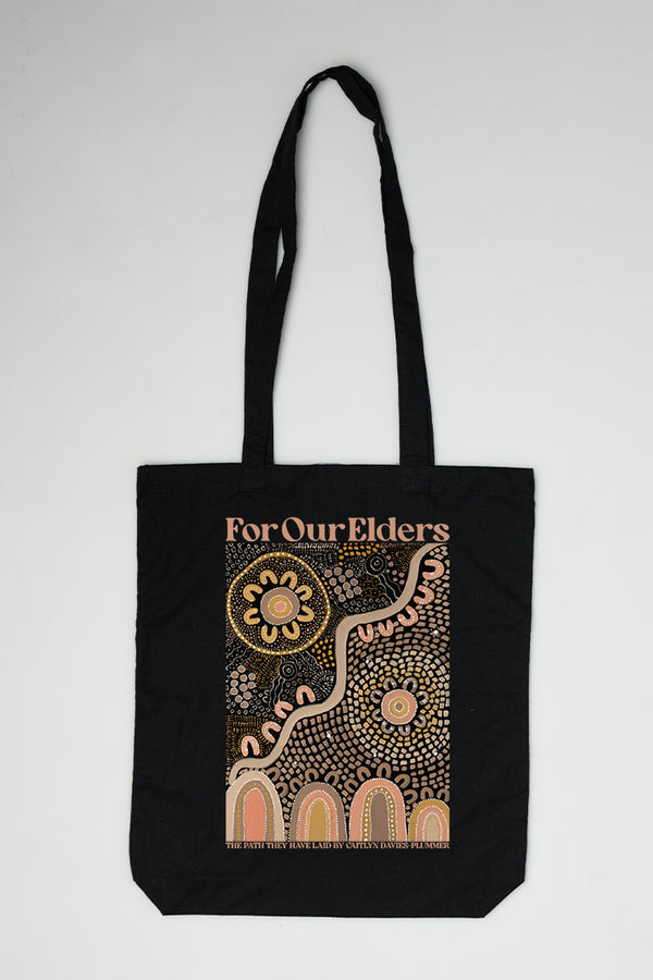 The Path They Have Laid Black Cotton Tote Bag