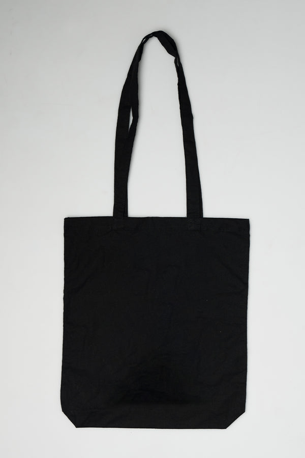 Knowledge Holders Black Long Handle Cotton Tote Bag