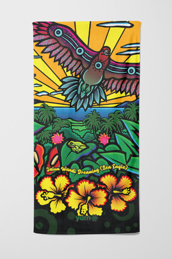 Jalun Wandi Dreaming (Sea Eagle) Beach Towel