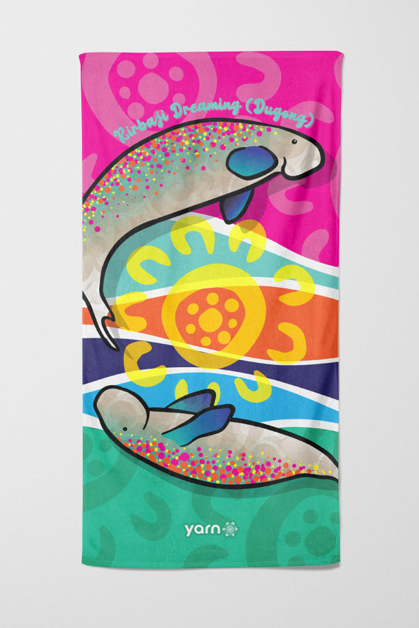 Kirbaji Dreaming (Dugong) Beach Towel