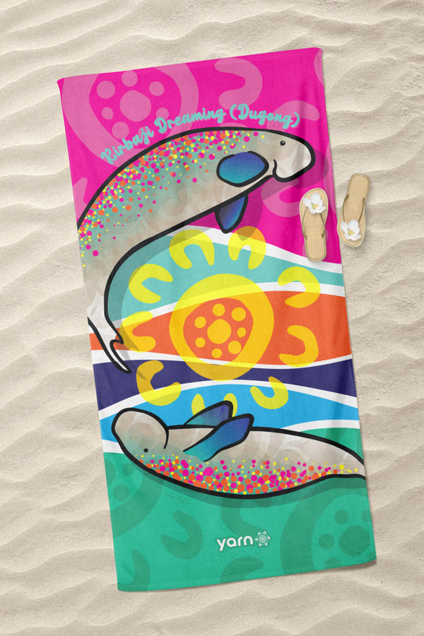 Kirbaji Dreaming (Dugong) Beach Towel