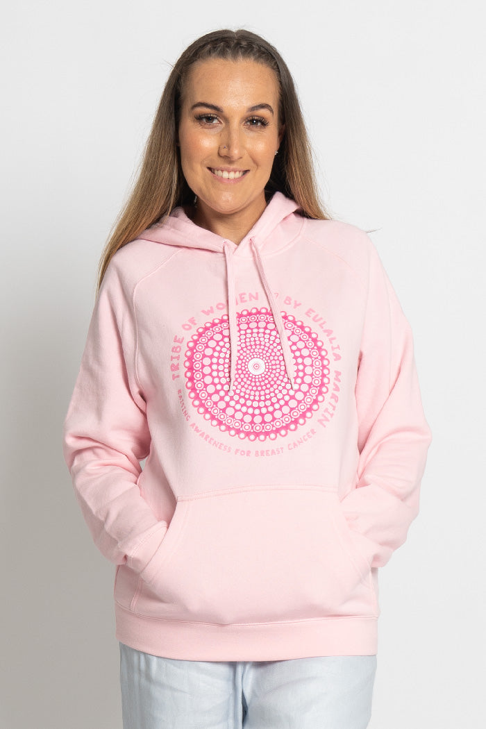 Tribe Of Women Circle Pink Cotton Blend Women's Hoodie