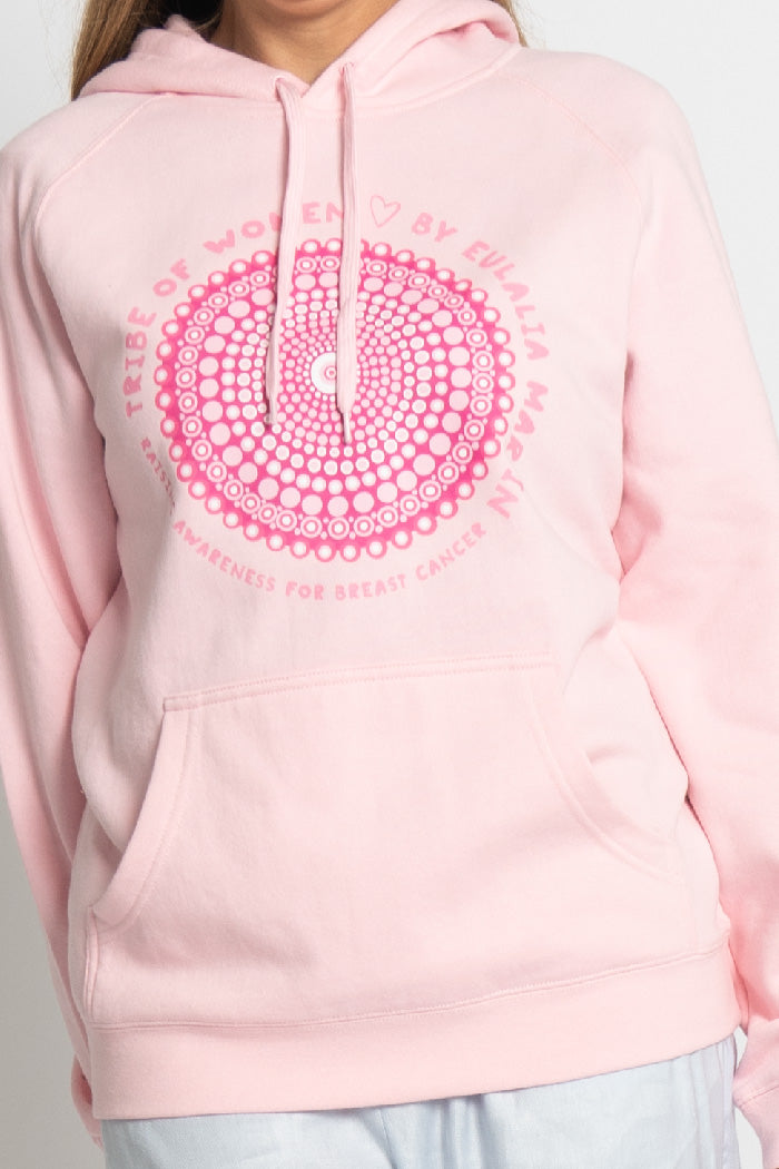 Tribe Of Women Circle Pink Cotton Blend Women's Hoodie