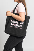 Tribe Of Women Type Black Cotton Canvas Carry Bag