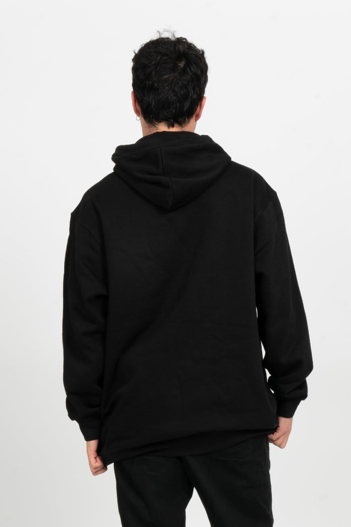 Celebration Black Cotton Blend Unisex Hoodie