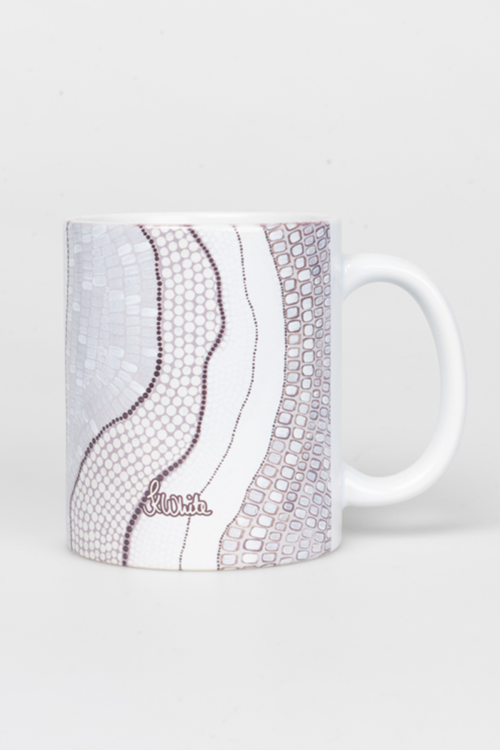 Kamilya Lowana White Ceramic Coffee Mug Collection (3 Pack)