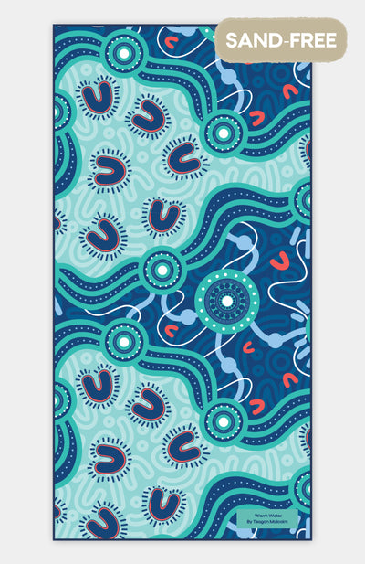 Warm Water Sand Free rPET Beach Towel (80x160cm)