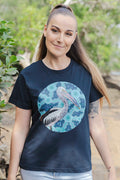 Pelican (Dhalipnha) 'Australian Wildlife Conservancy' Navy Cotton Crew Neck Women’s T-Shirt