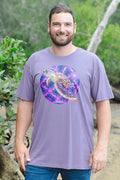 Sea Turtle 'Australian Wildlife Conservancy' Mauve Cotton Crew Neck Unisex T-Shirt