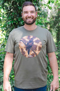 Eagle (Gurranyin) 'Australian Wildlife Conservancy' Army Cotton Crew Neck Unisex T-Shirt