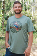 Kookaburra (Durdilapka) 'Australian Wildlife Conservancy' Sage Cotton Crew Neck Unisex T-Shirt