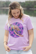 Sea Turtle 'Australian Wildlife Conservancy' Lavender Cotton Crew Neck Women’s T-Shirt