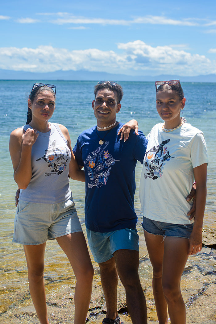 Protect Our Coral To Save Our Reef Cobalt Cotton Crew Neck Unisex T-Shirt