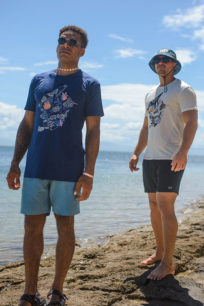 Protect Our Coral To Save Our Reef Cobalt Cotton Crew Neck Unisex T-Shirt