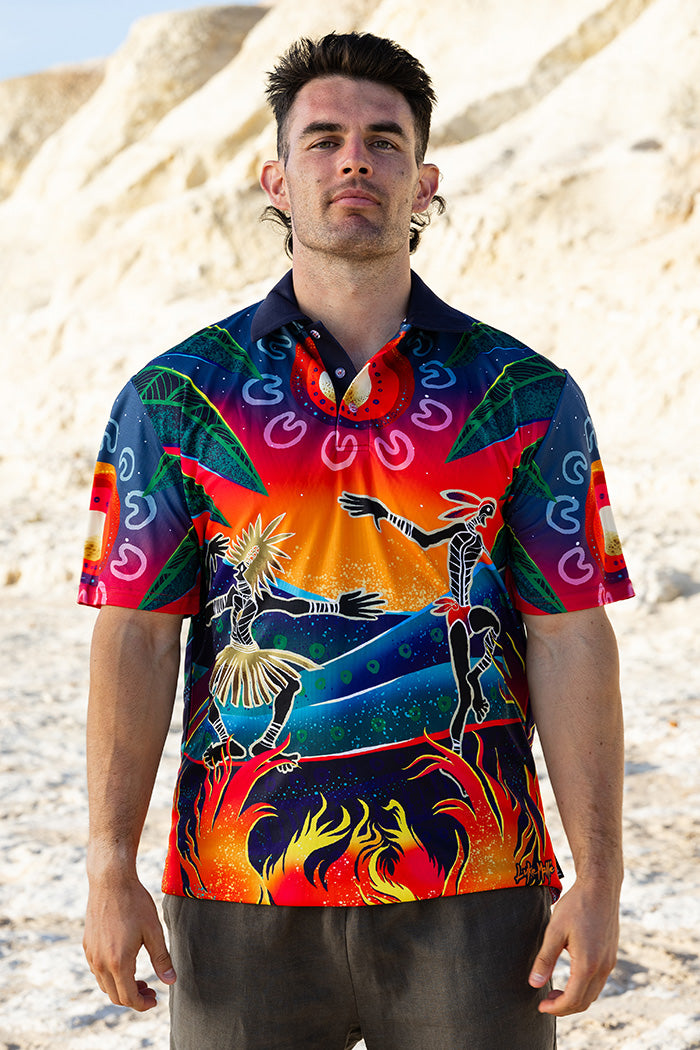 Fire Spirit People Unisex Polo Shirt