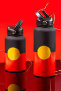 "Raise The Flag" Aboriginal Flag 1L Insulated Stainless Steel Drink Bottle with Handle