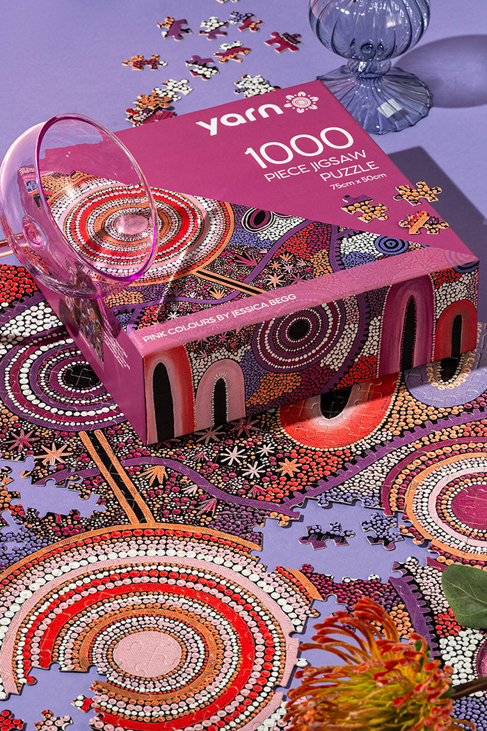 Pink Colours 1000 Piece Indigenous Artwork Puzzle