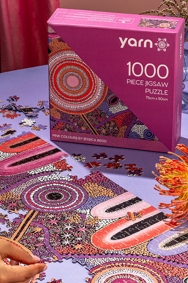 Pink Colours 1000 Piece Indigenous Artwork Puzzle