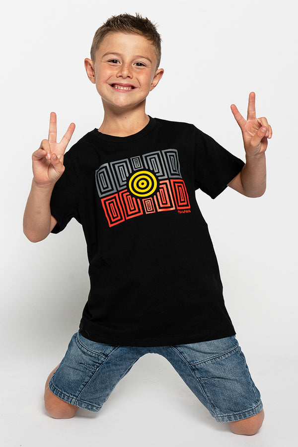 Strong Community Black Cotton Crew Neck Kids T-Shirt