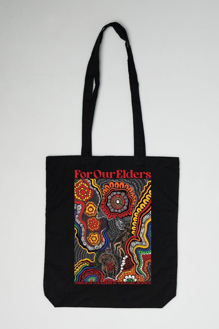 Wisdom Of Our Elders Black Cotton Tote Bag