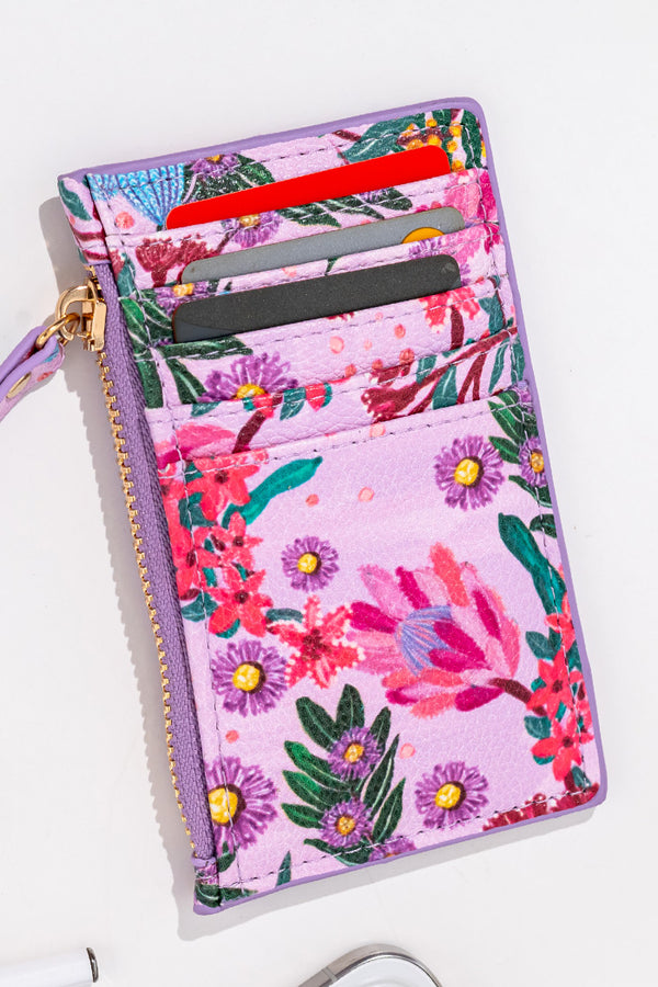 Pink Banksia Card Purse