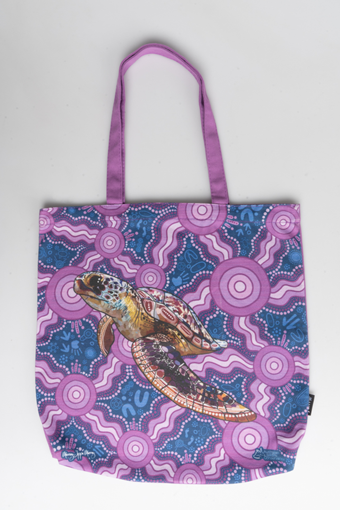 Sea Turtle 'Australian Wildlife Conservancy' Premium Canvas Full Print Tote Bag