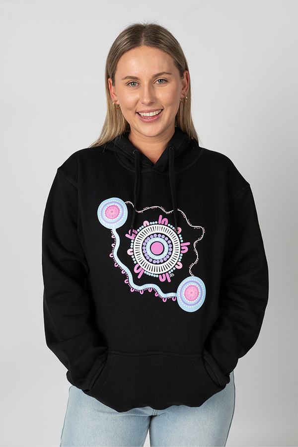 A Woman's Connection Black Premium Cotton Blend Unisex Hoodie