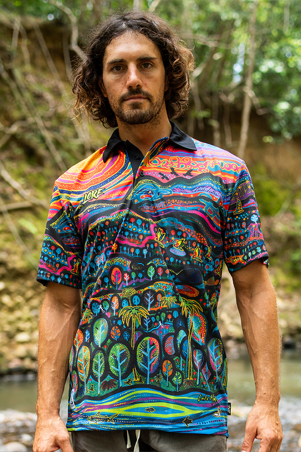 Currumbin Sunset Recycled UPF50+ Unisex Polo Shirt