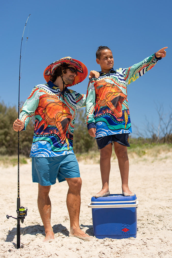Aboriginal Art Men Polo Fishing Shirts UPF 50 - H.S
