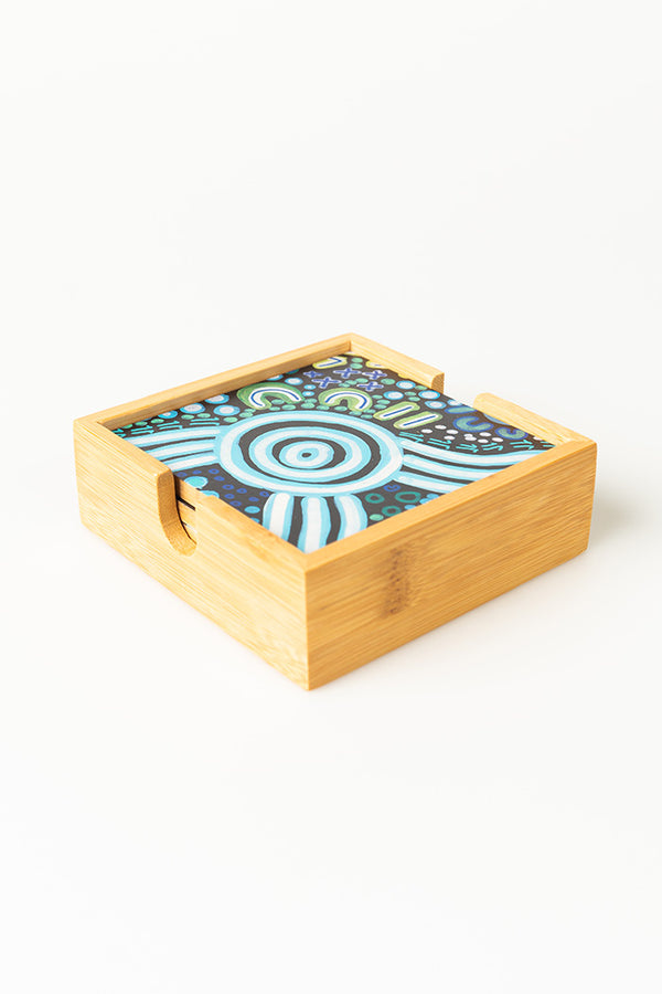 Hopkins River Bamboo Coaster Set (4 Pack)