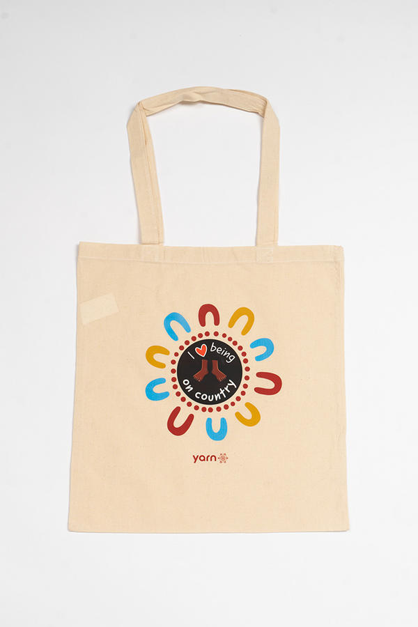 On Country Long Handle Natural Cotton Tote Bag