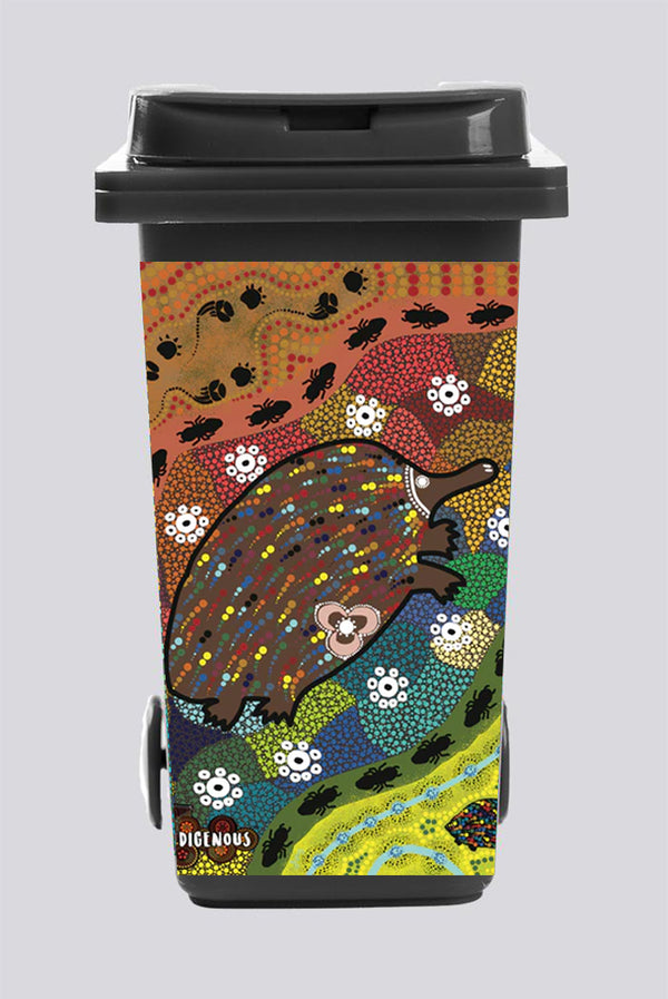 Bindigenous Bigibilla (Echidna) Bin Sticker (Fits 240L Bin)