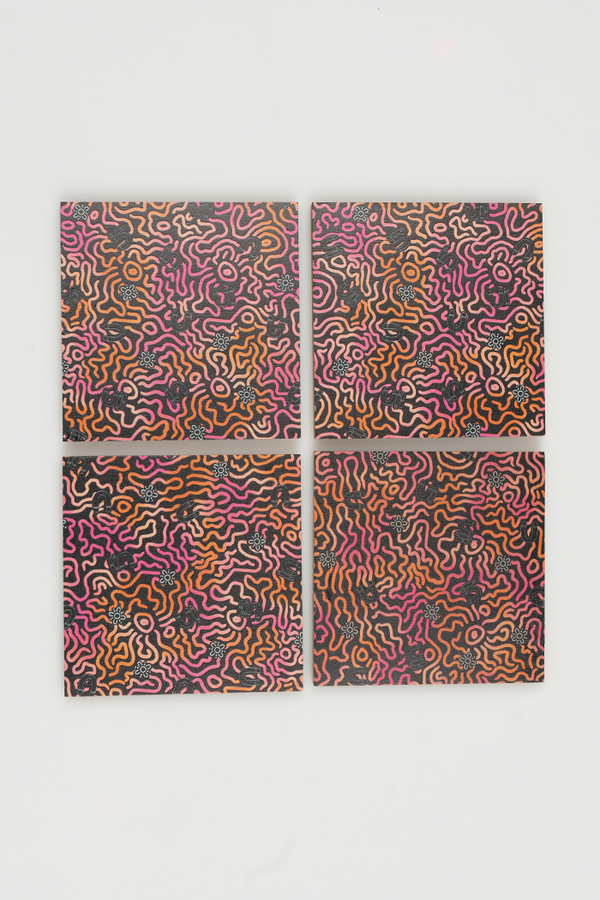 Coral Reef Bamboo Coaster Set (4 Pack)